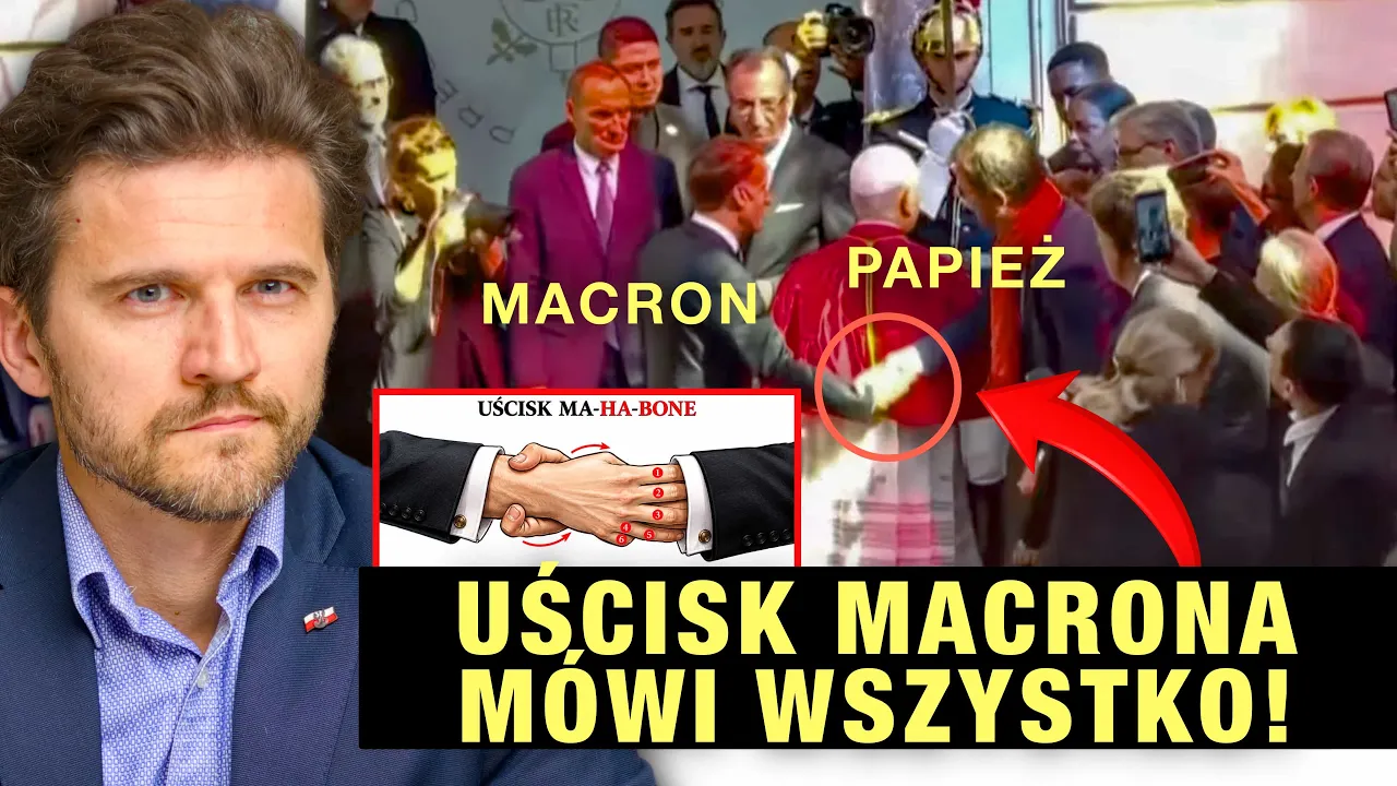 MASOŃSKI UŚCISK MACRONA ZA PLECAMI PAPIEŻA.MILION FRANCUZÓW WITA PAPIEŻA. MUZUŁMANIE I LEWICA W LĘKU